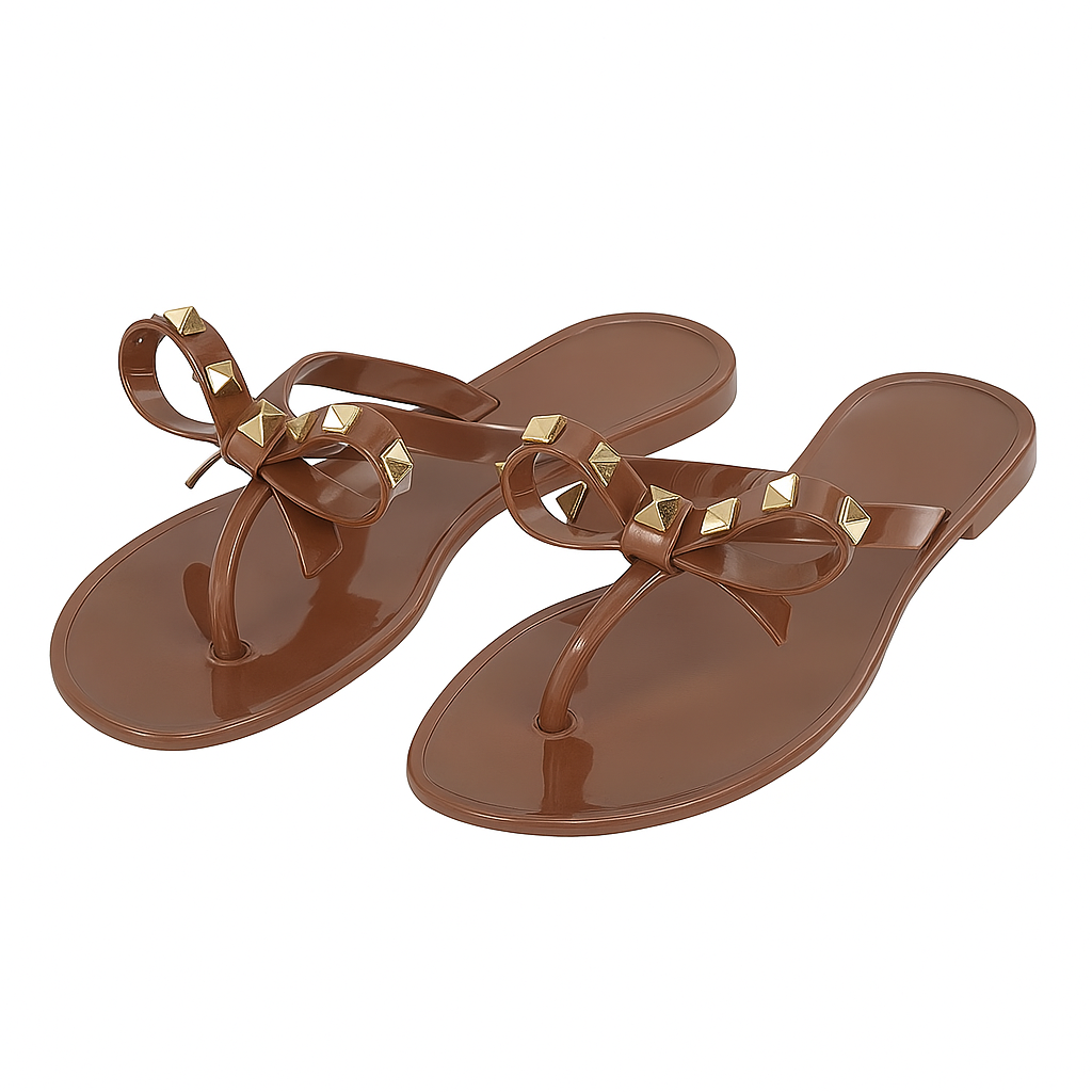 Valentina Studded Flip-Flops