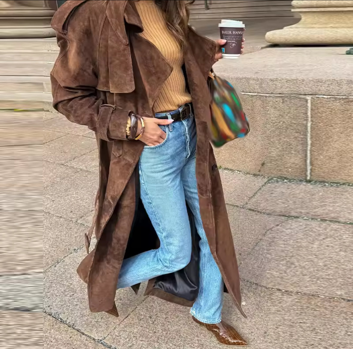 Élégance Suede Trenchcoat