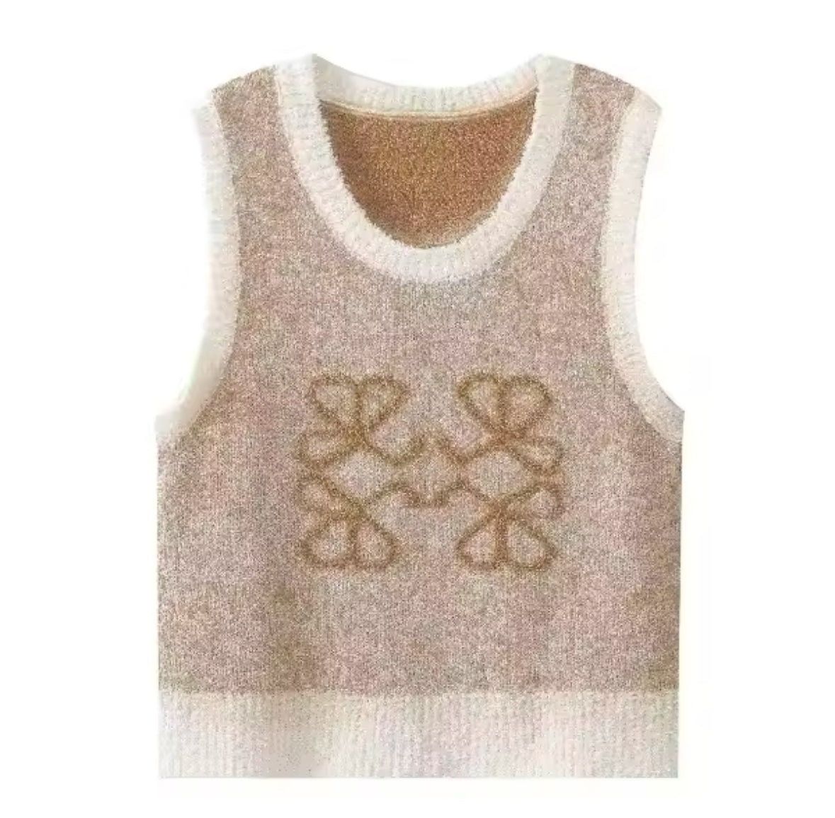 HB Luxe Knit Crop – Embroidered Elegance Edition