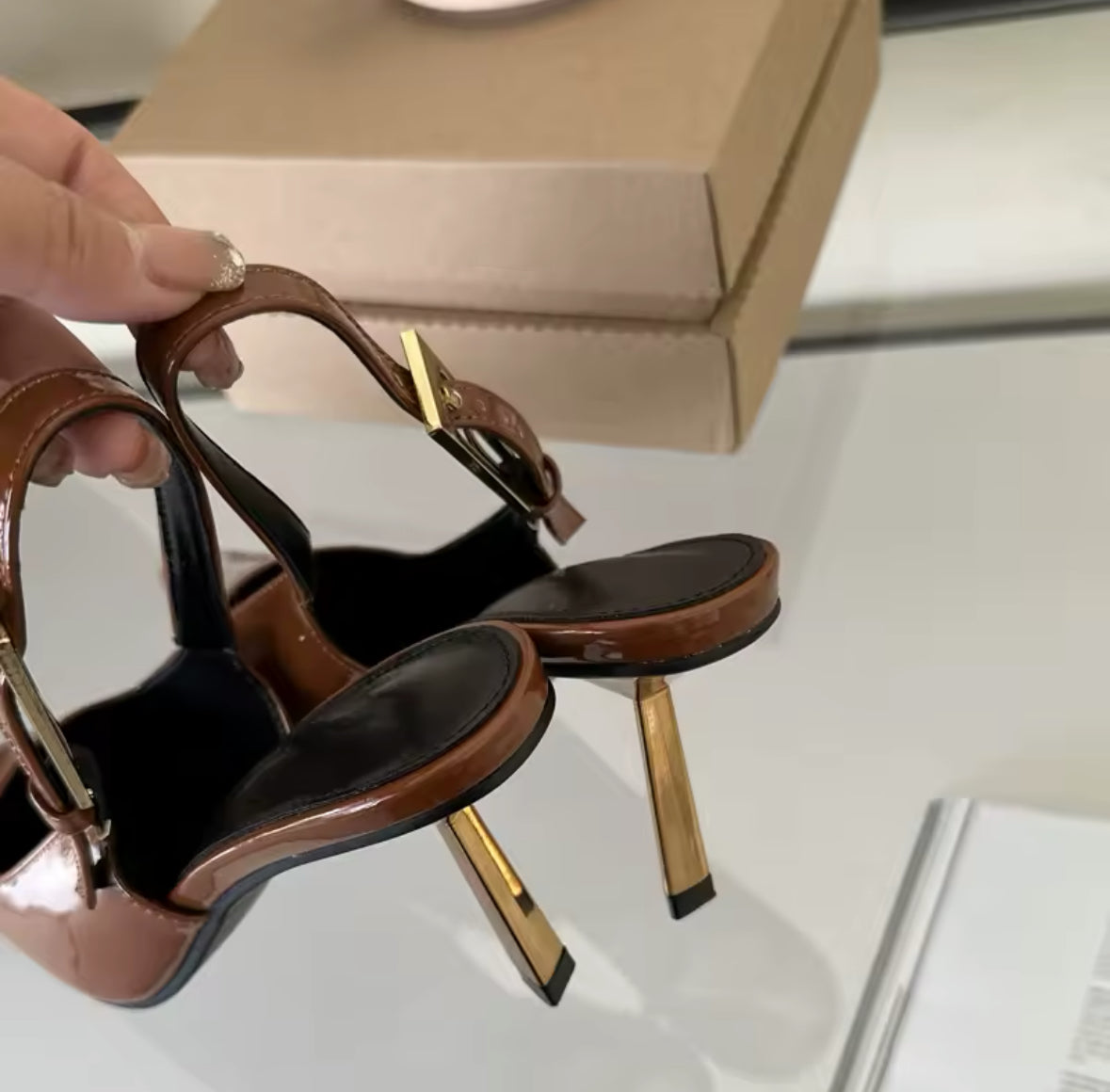 Golden Grace: Slingback-Heels