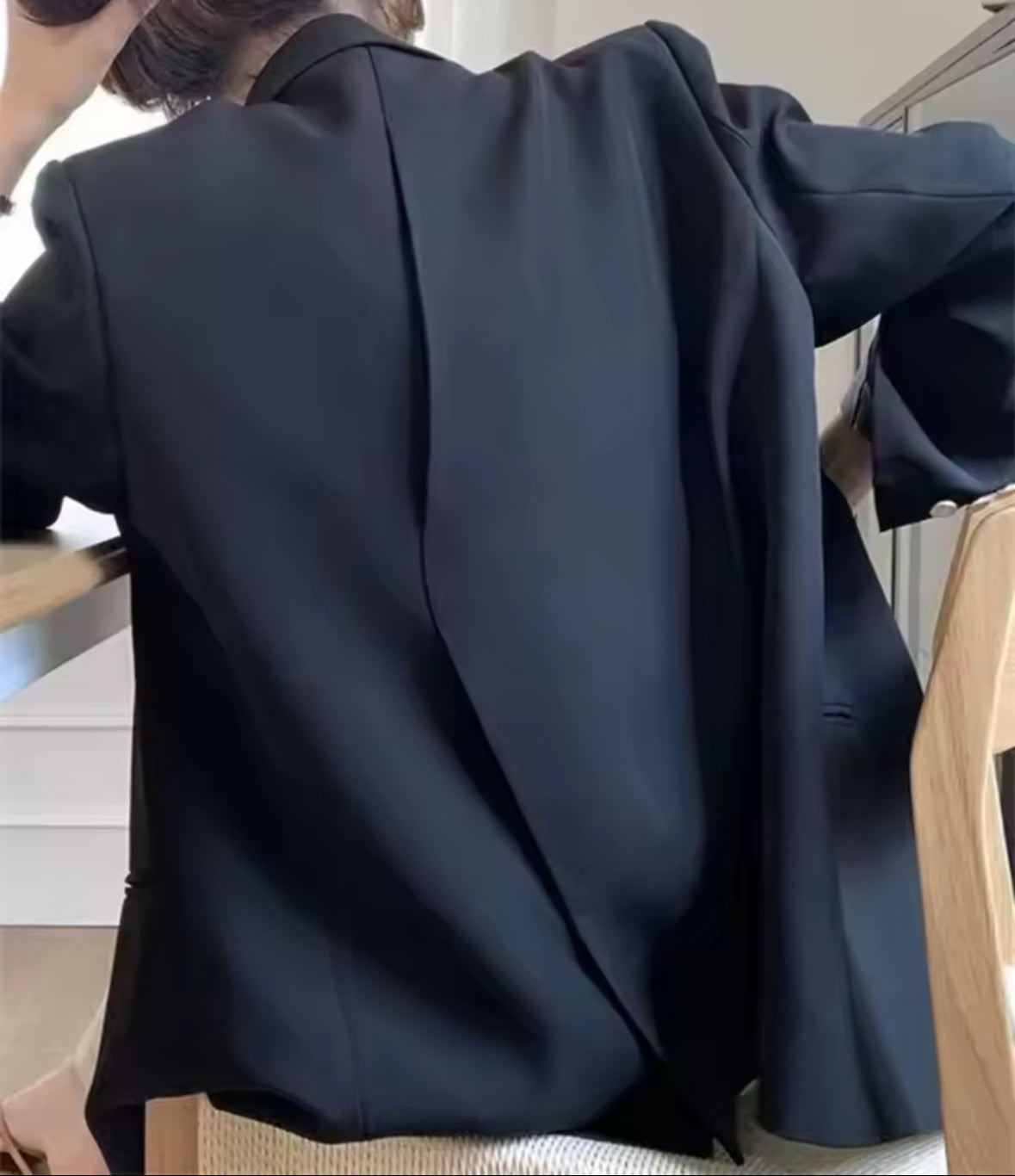 Oversize Blazer in Black – klassischer schwarzer Damenblazer
