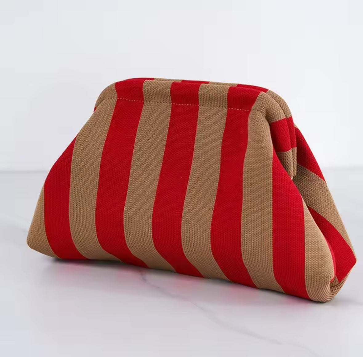 Cannes Stripe Clutch