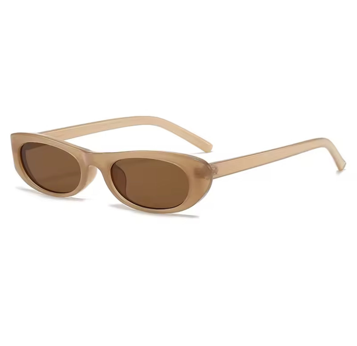 Transparente braune Brille im YSL-Style