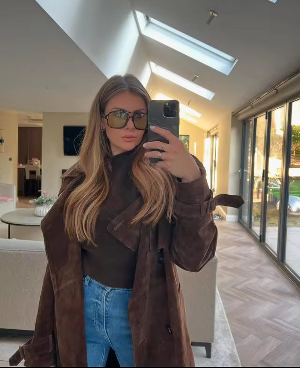 Élégance Suede Trenchcoat