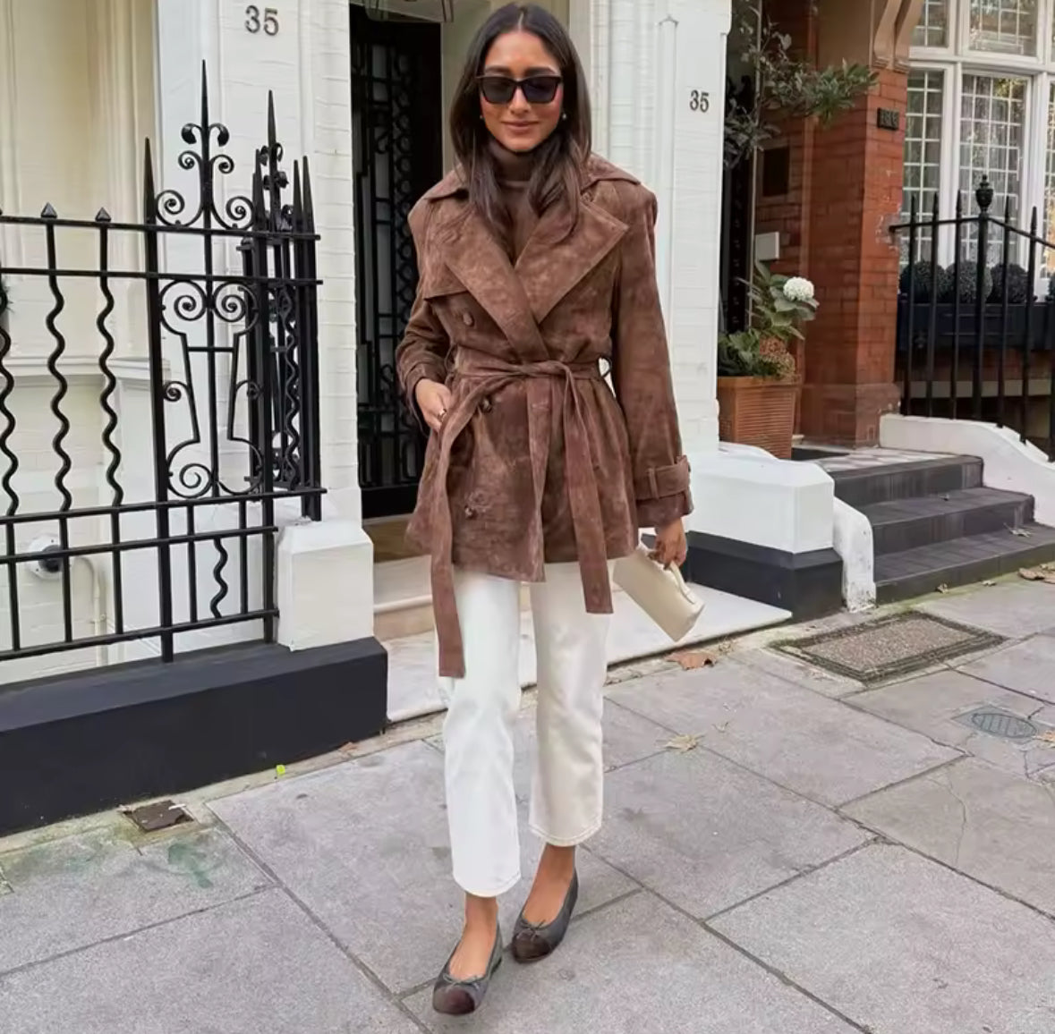 Élégance Suede Trenchcoat