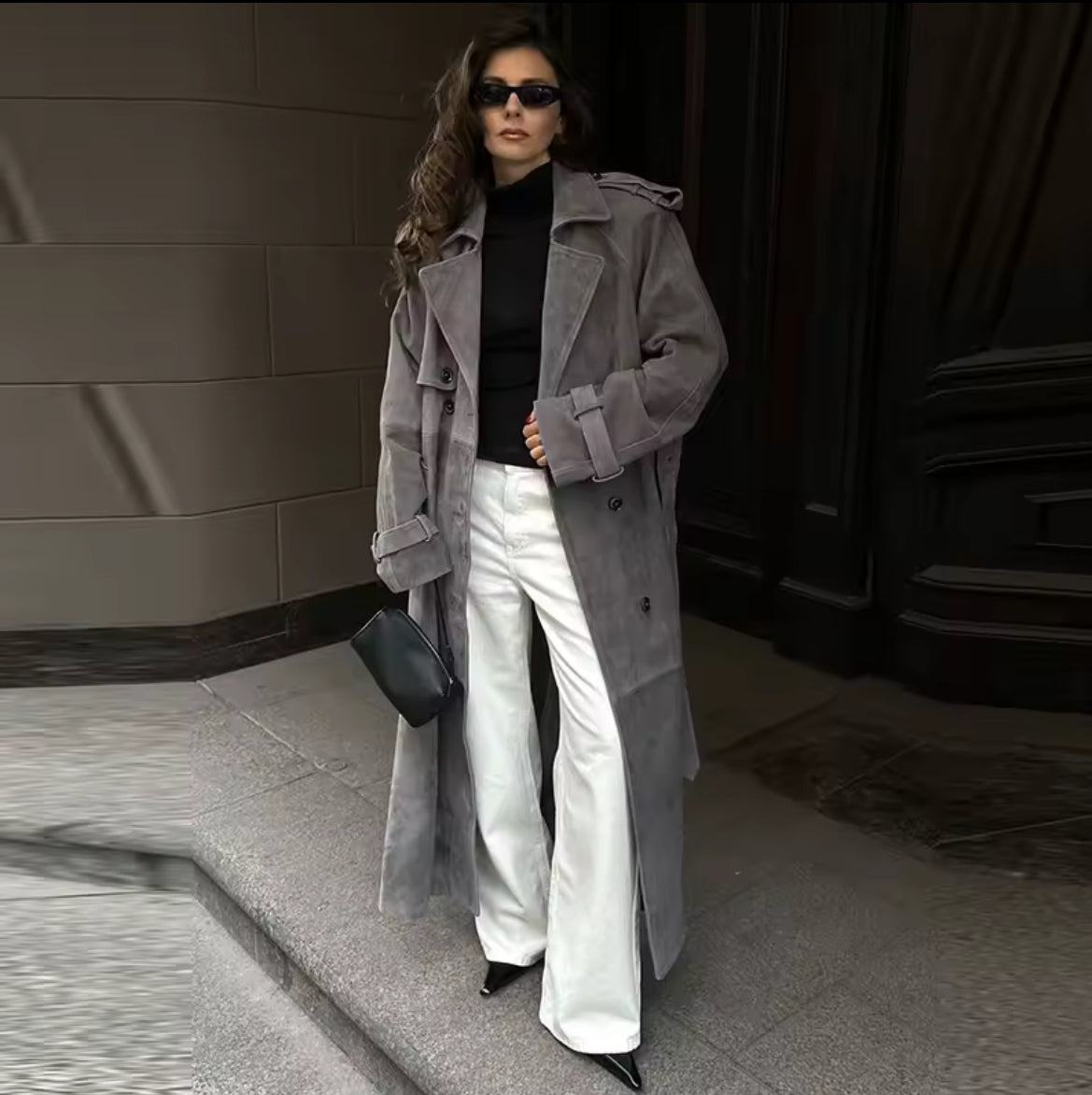 Élégance Suede Trenchcoat