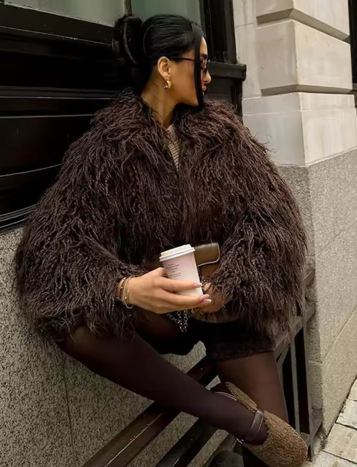 Iconic Faux-Fur Jacke