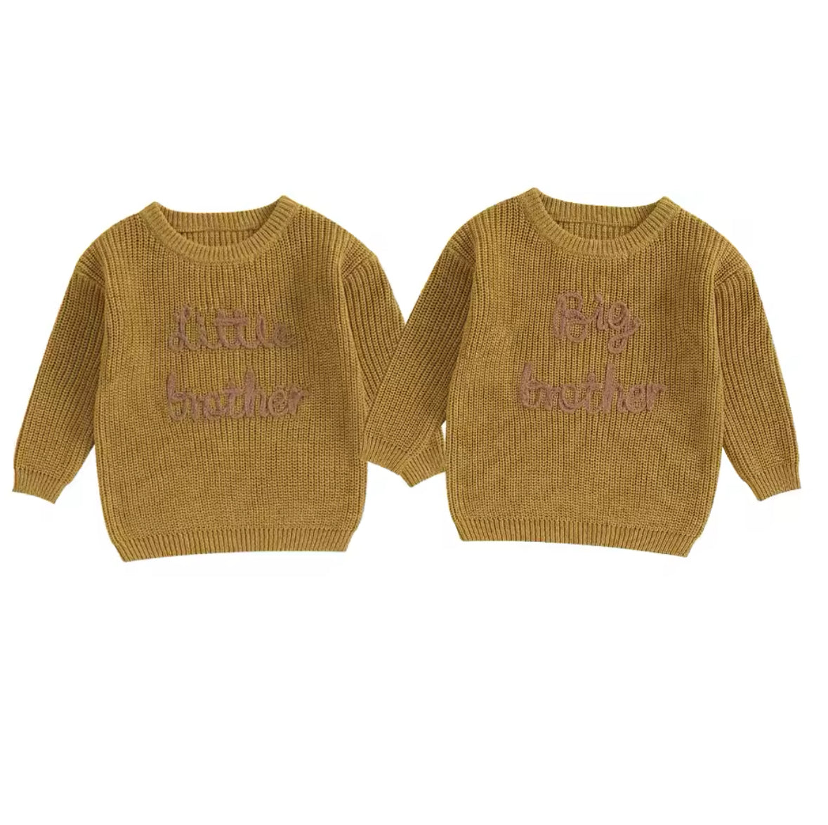 Herbst-Winter Pullover für Geschwister – Little & Big Brother Edition