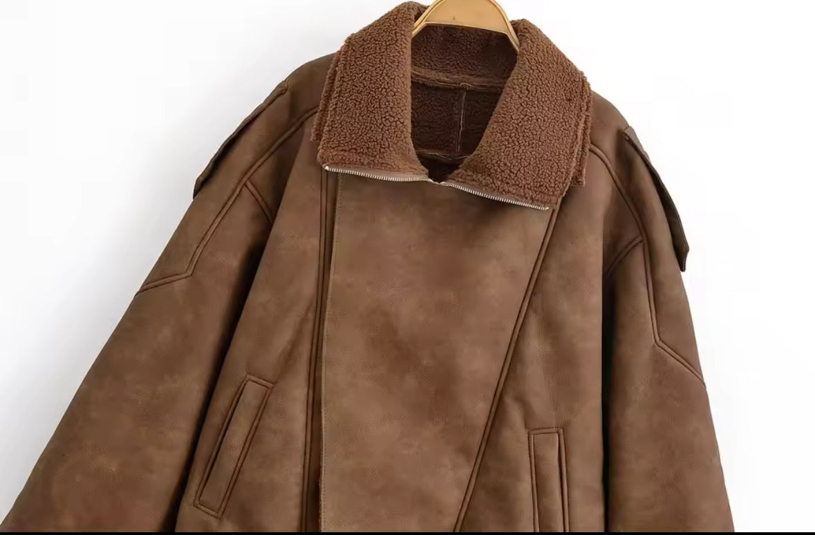 Aviator Teddy Suede Jacket