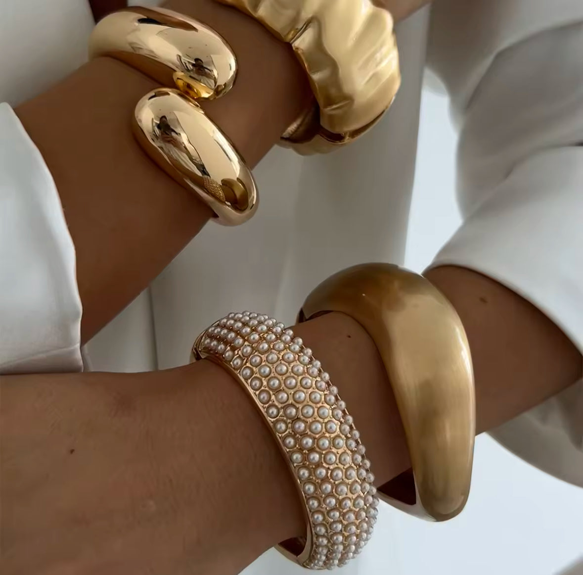 Sculpted Elegance – HB Statement Bracelets