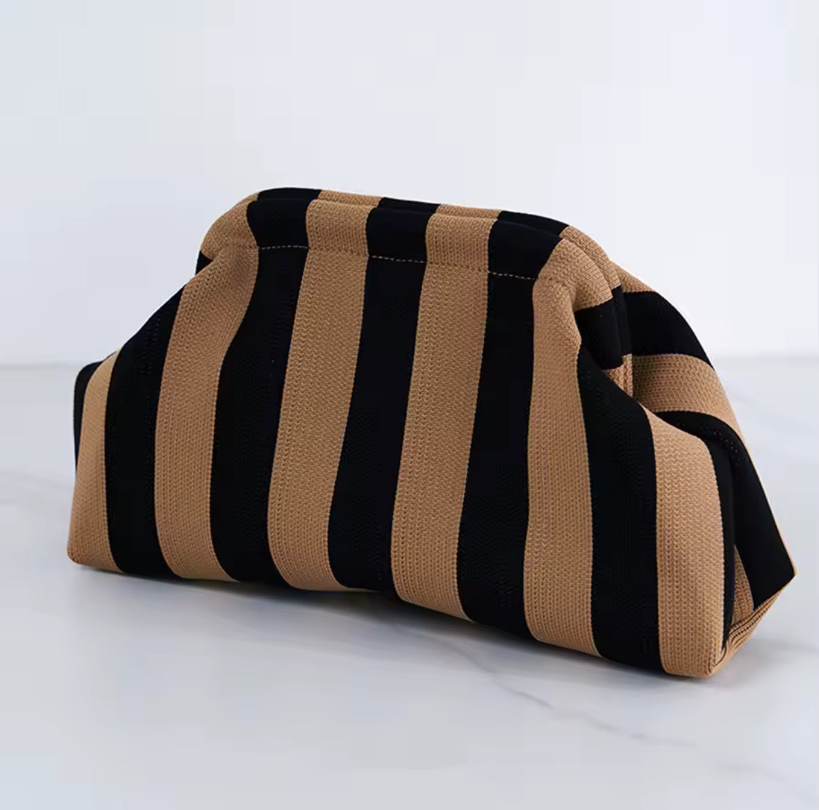 Cannes Stripe Clutch