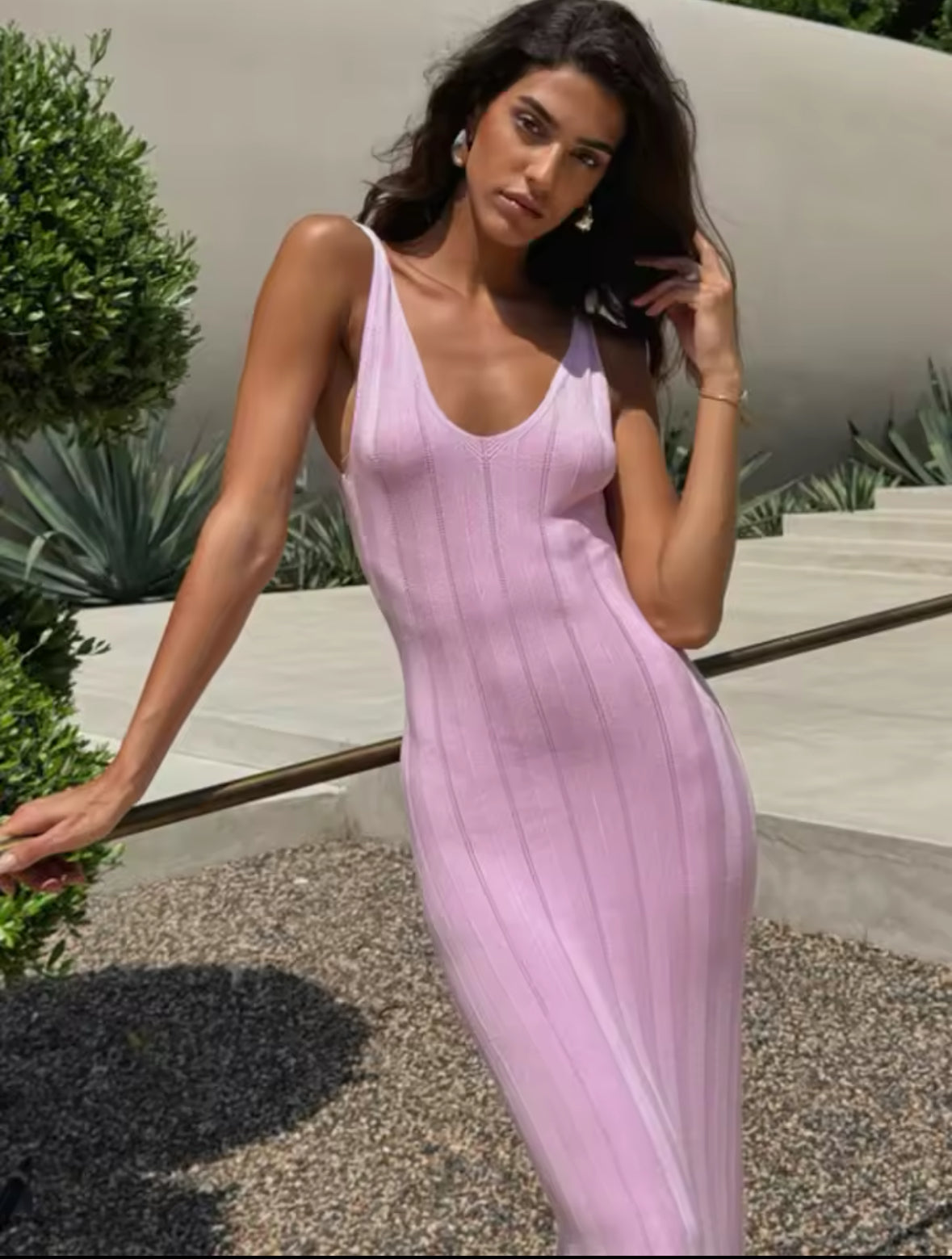 NOVA Knit Elegance – Strick-Maxikleid
