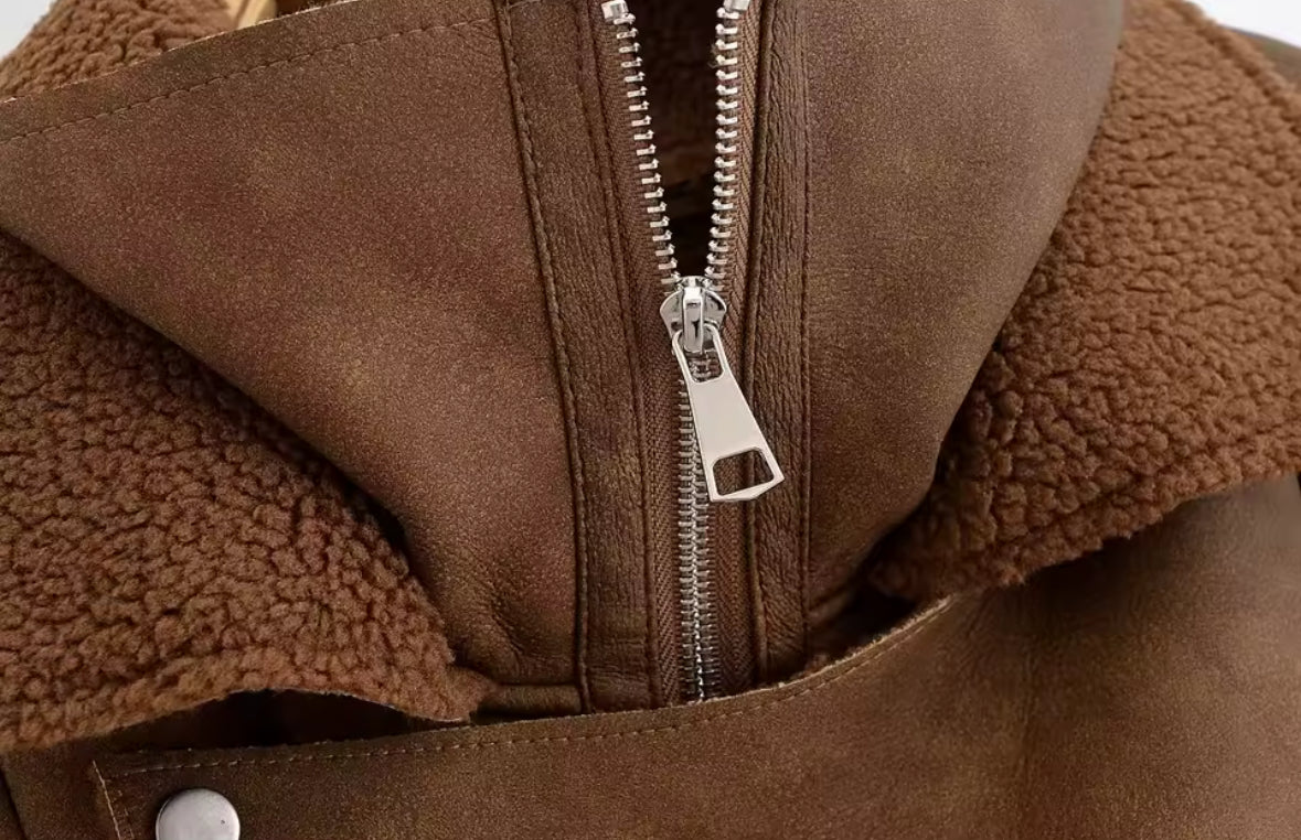 Aviator Teddy Suede Jacket