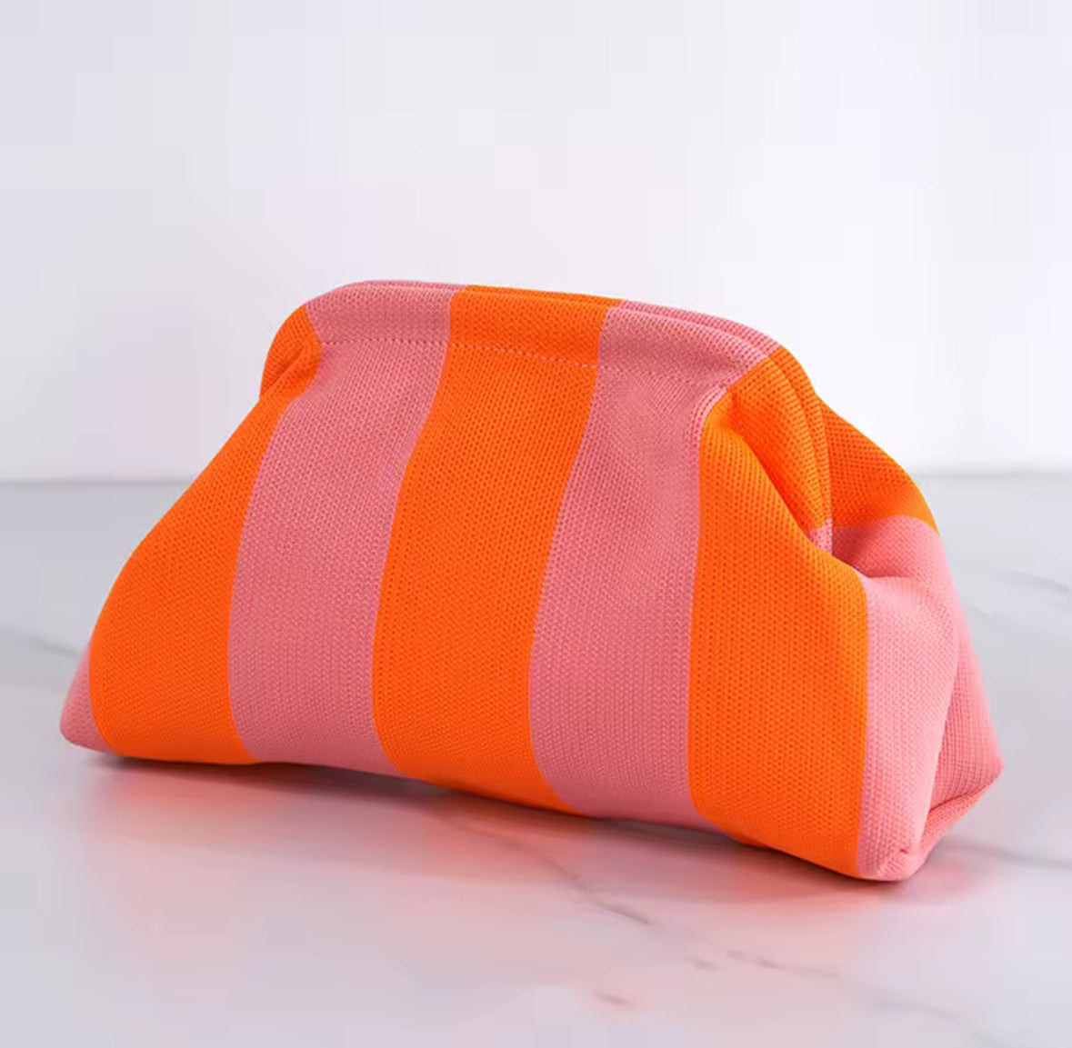 Cannes Stripe Clutch
