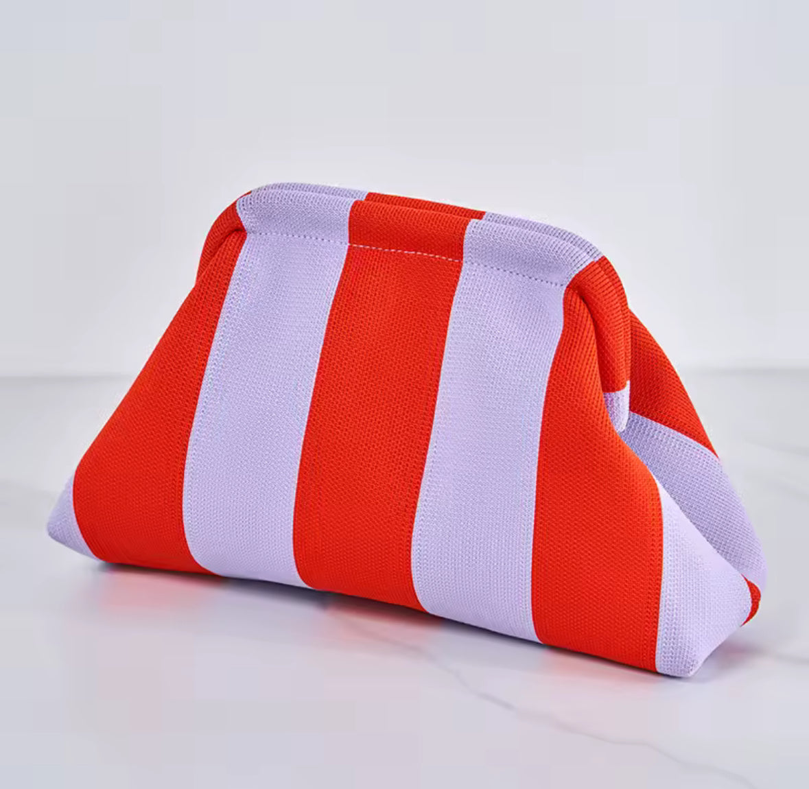 Cannes Stripe Clutch