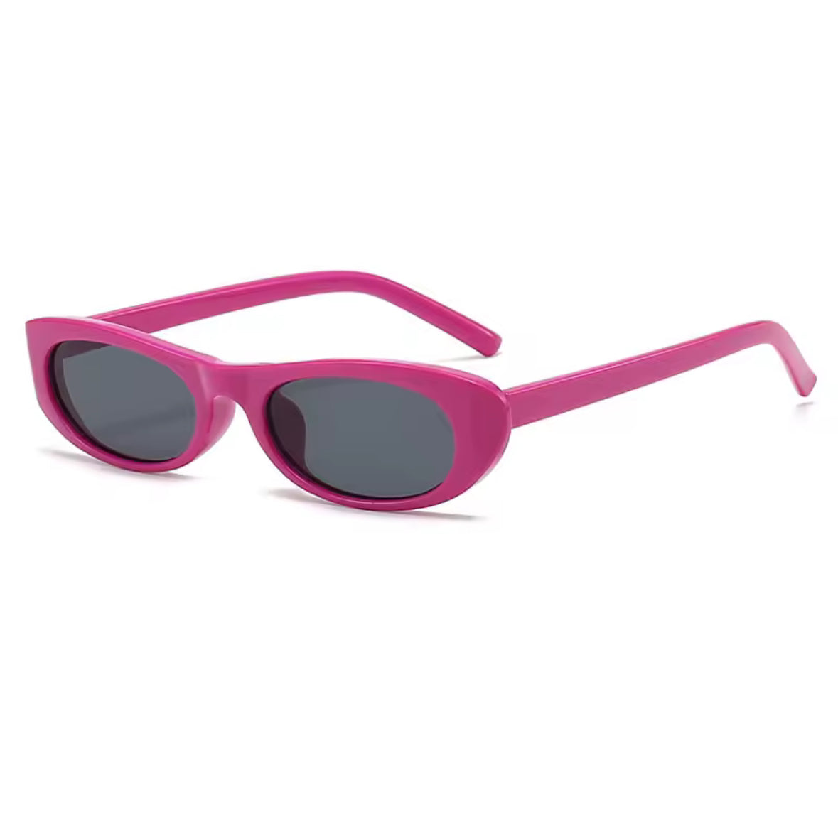 Sonnenbrille in Hot Pink mit dunklen Gläsern