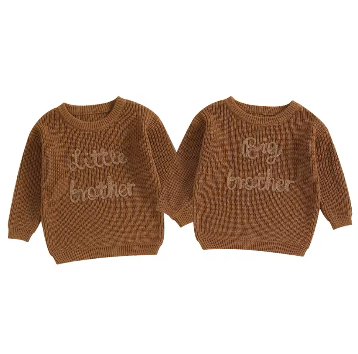 Herbst-Winter Pullover für Geschwister – Little & Big Brother Edition