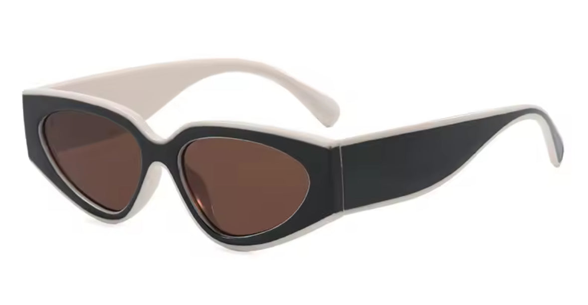 Tortoise Look Sonnenbrille mit schwarzer Linse