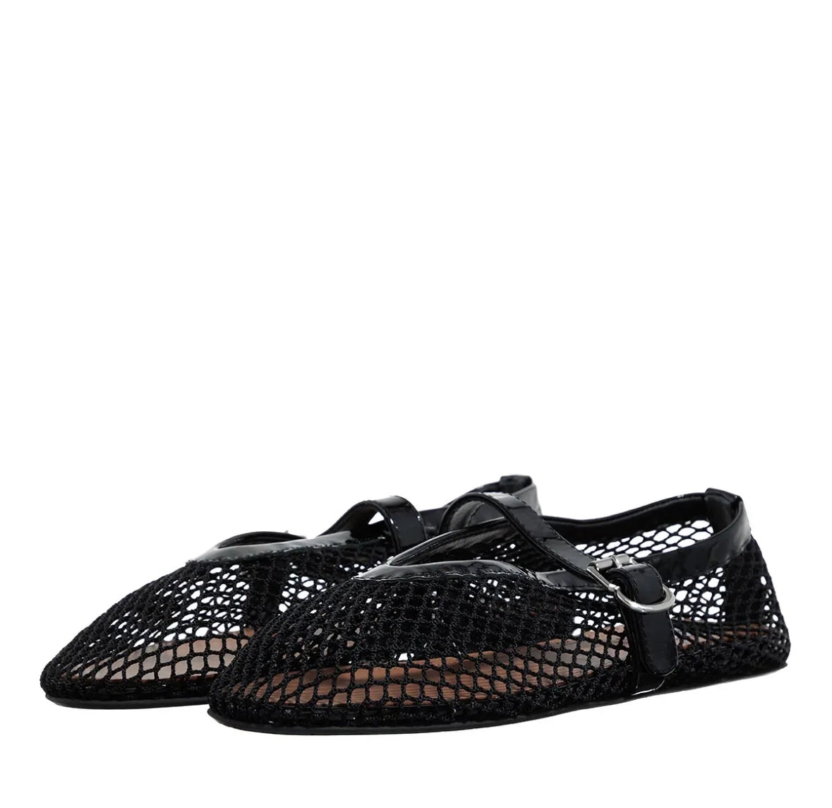 Aliya – Mesh Ballerinas mit Glanz-Detail