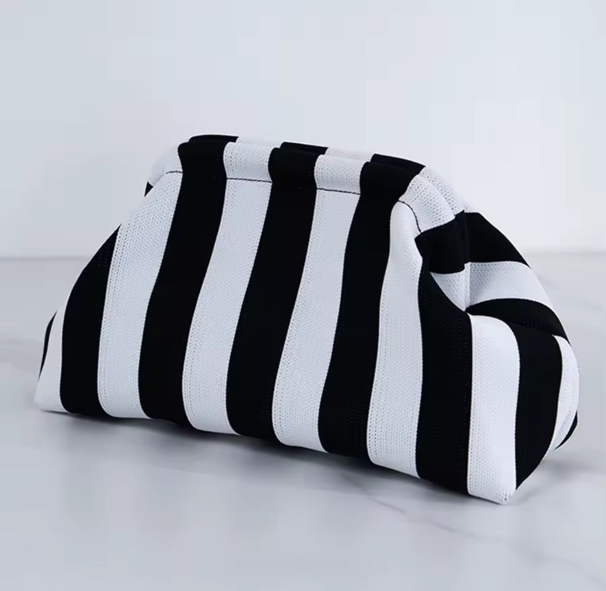 Cannes Stripe Clutch