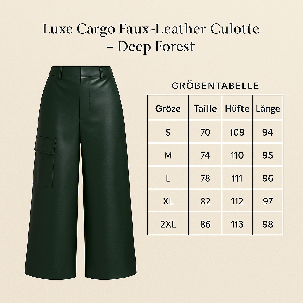 Luxe Cargo Faux-Leather Culotte