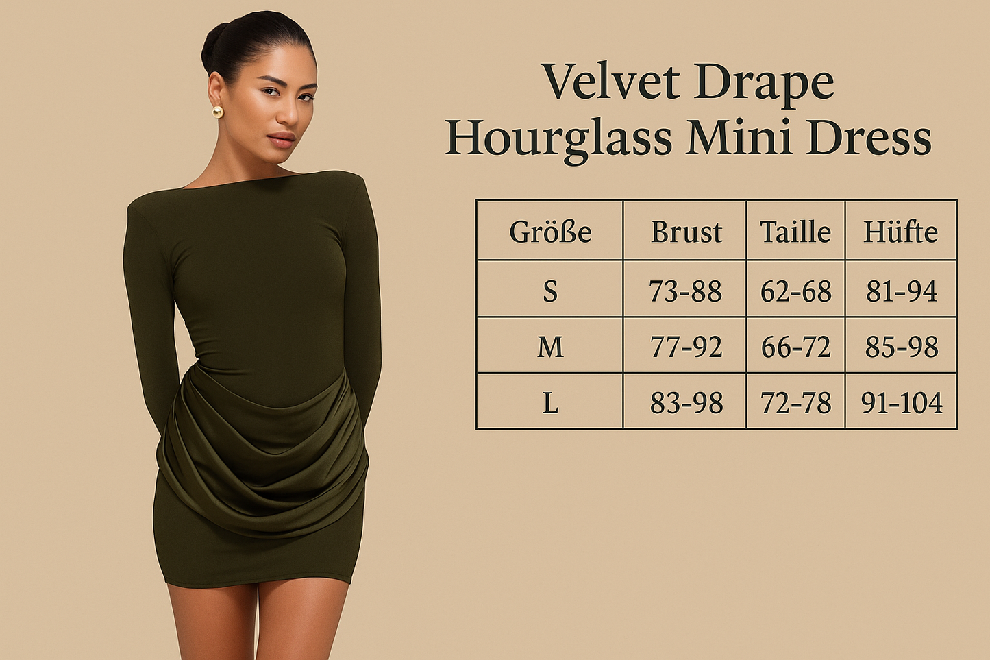 Velvet Drape Hourglass Mini Dress