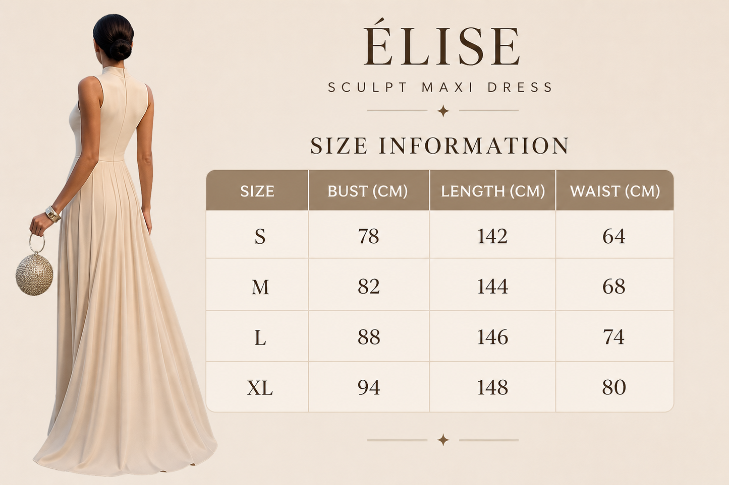 Élise Sculpt Maxi Dress