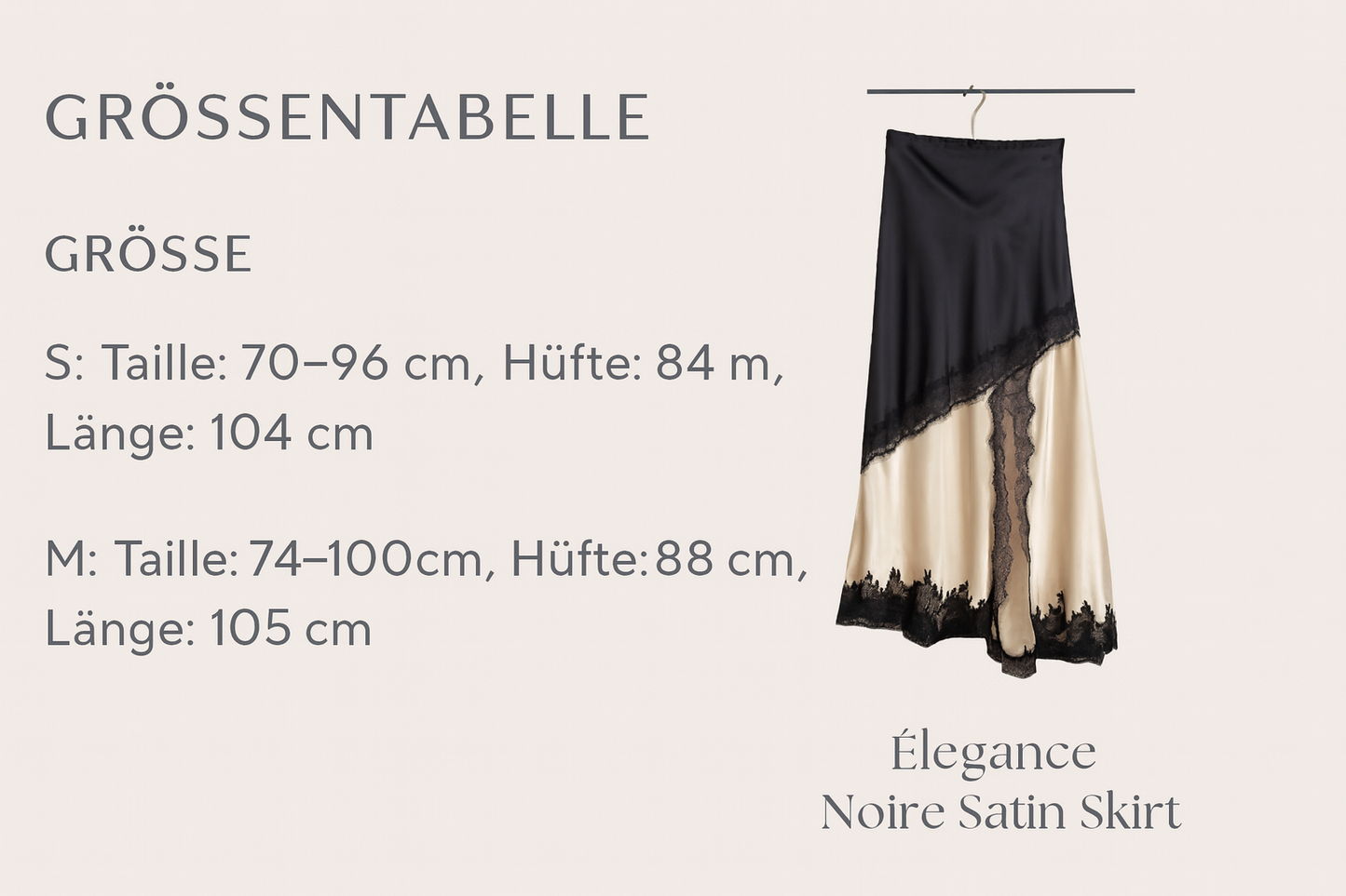 Élégance Noire Satin Skirt