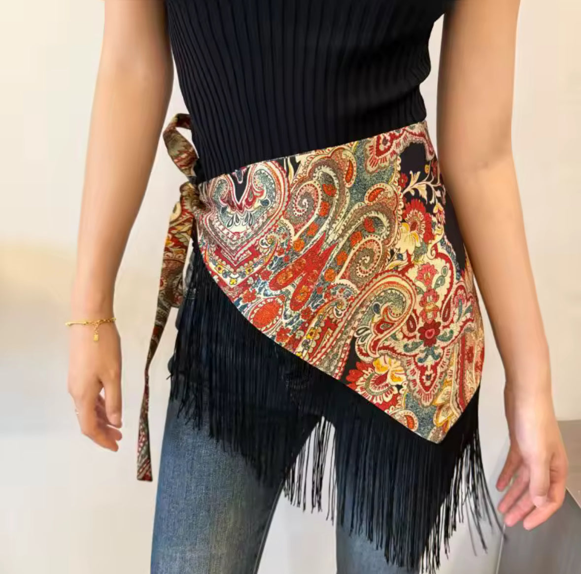 Fringe Wrap Belt Couture