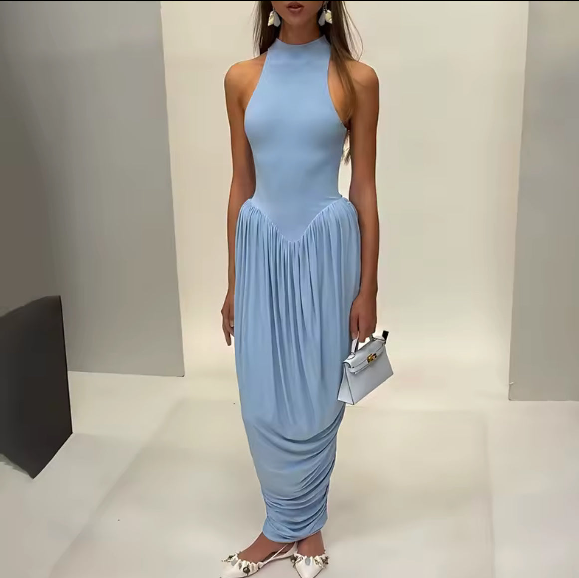 Élégance Drapé Dress