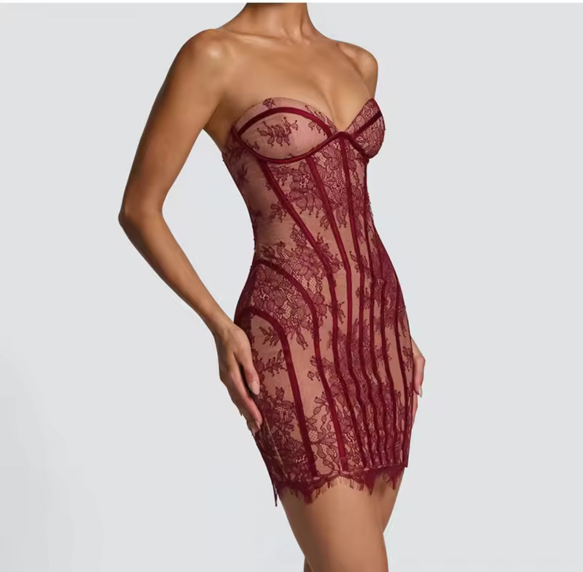Noir Élégance Corset Dress