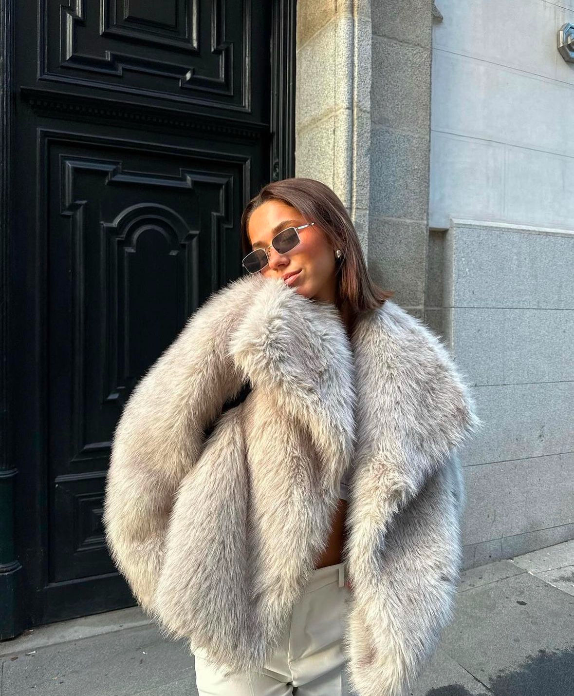 Luxury Faux Fur Jacket – Winter Elegance