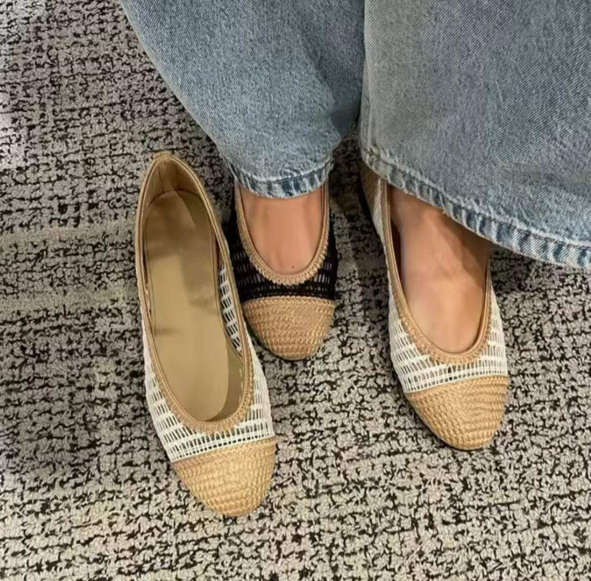Summer Mesh Espadrille Ballerinas