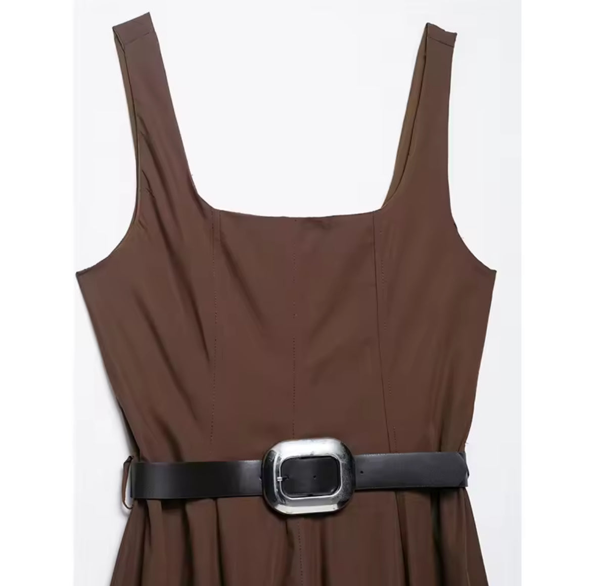 Cocoa Belted Flow Dress