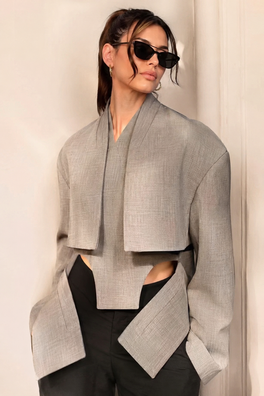 Asymmetrischer Cropped Blazer