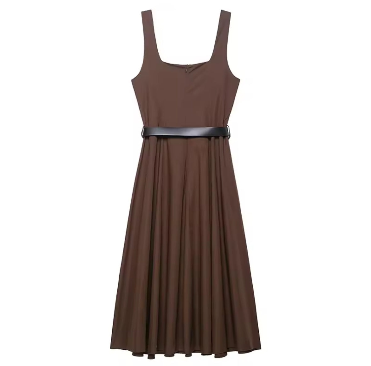 Cocoa Belted Flow Dress
