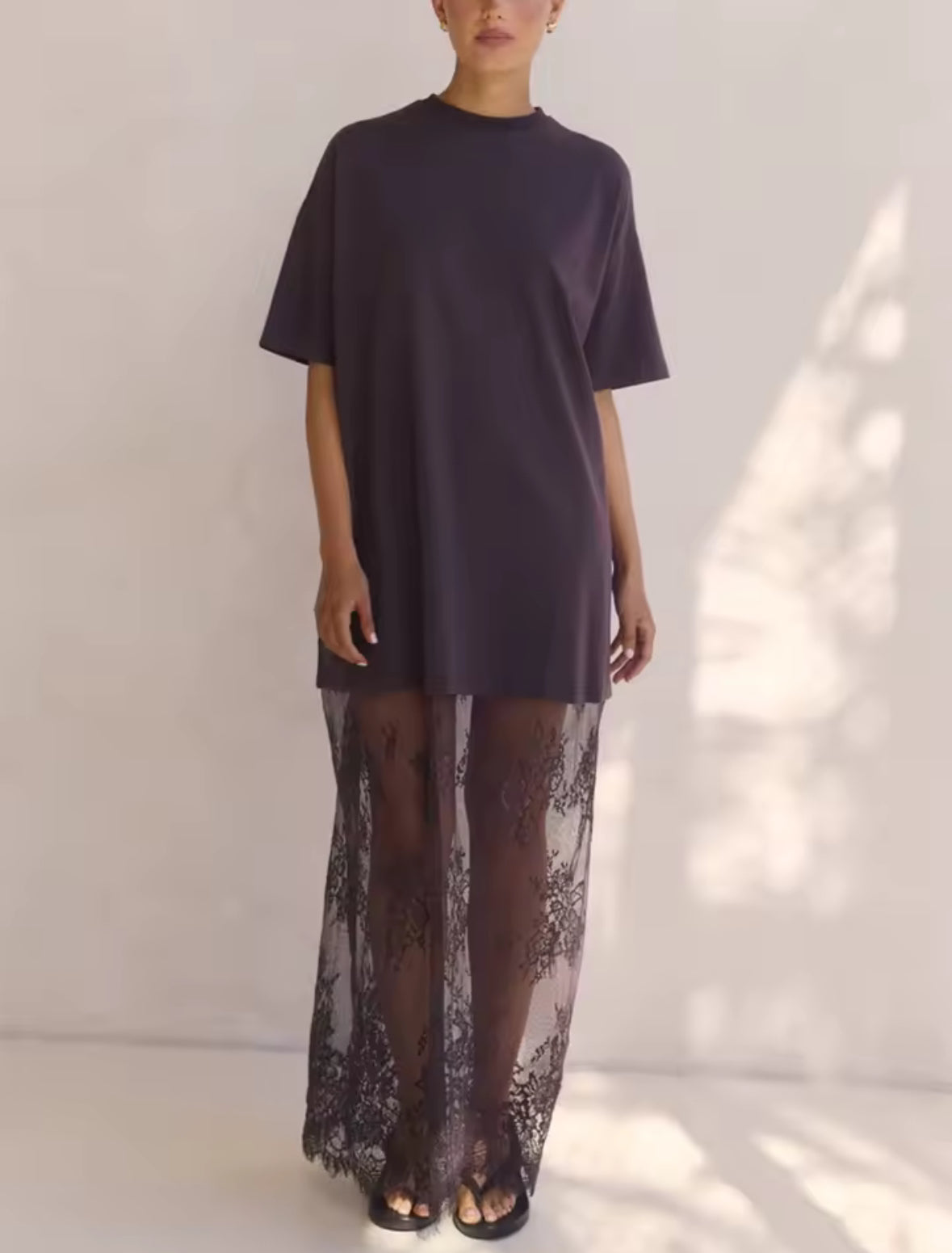 Lace Illusion Maxi Set