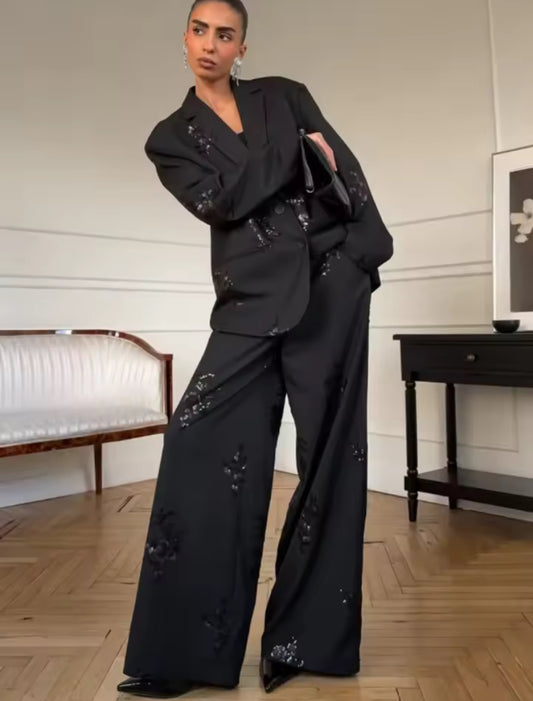 Noir Éclat Suit Set