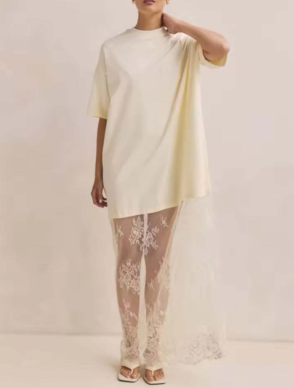 Lace Illusion Maxi Set