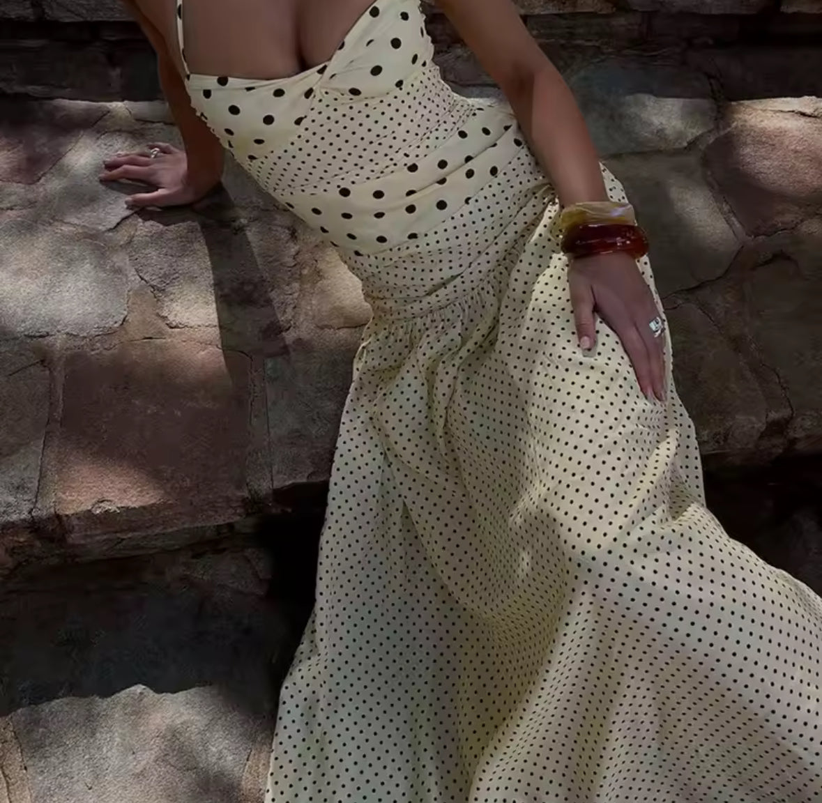 Amour Dots Maxi Dress