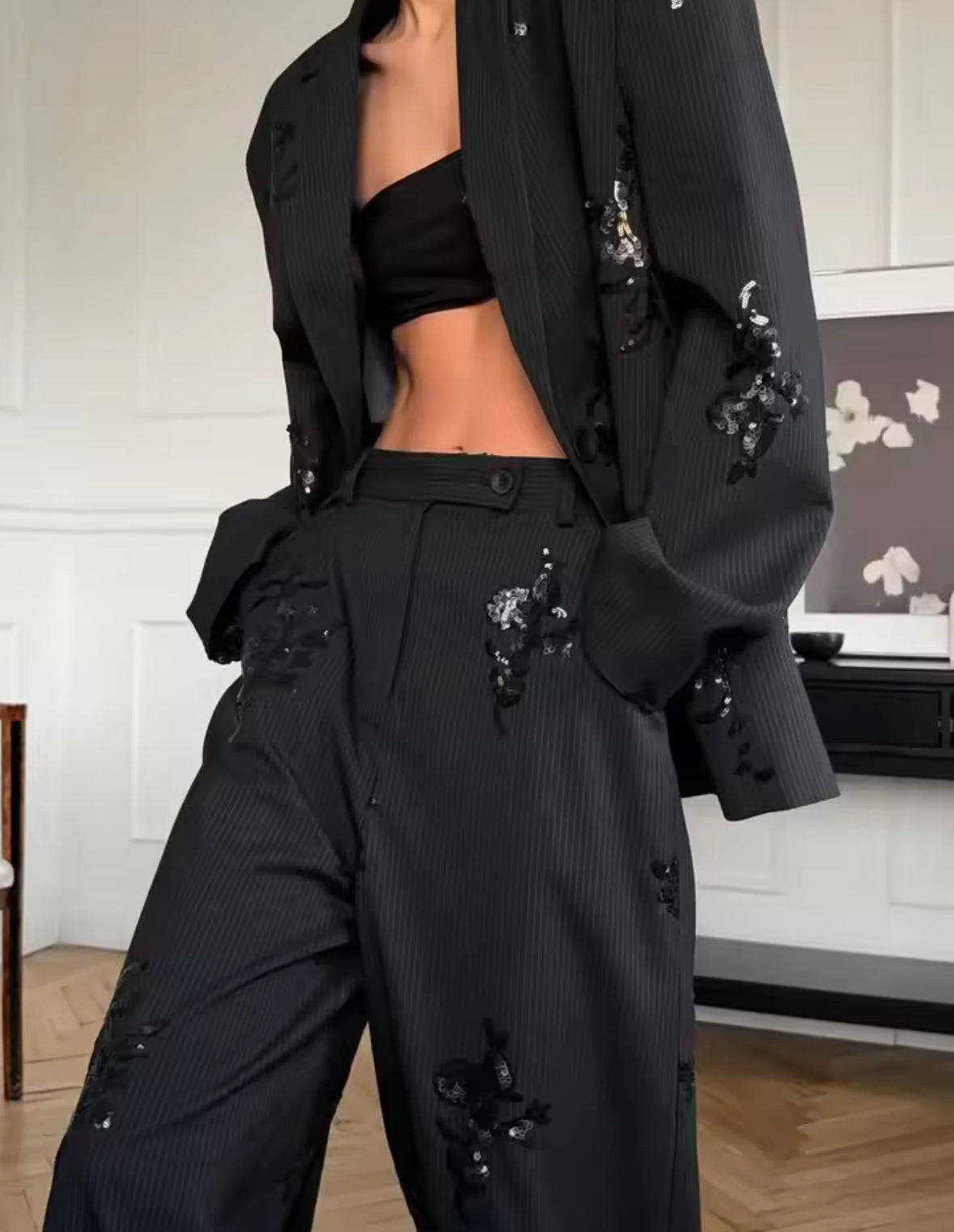 Noir Éclat Suit Set