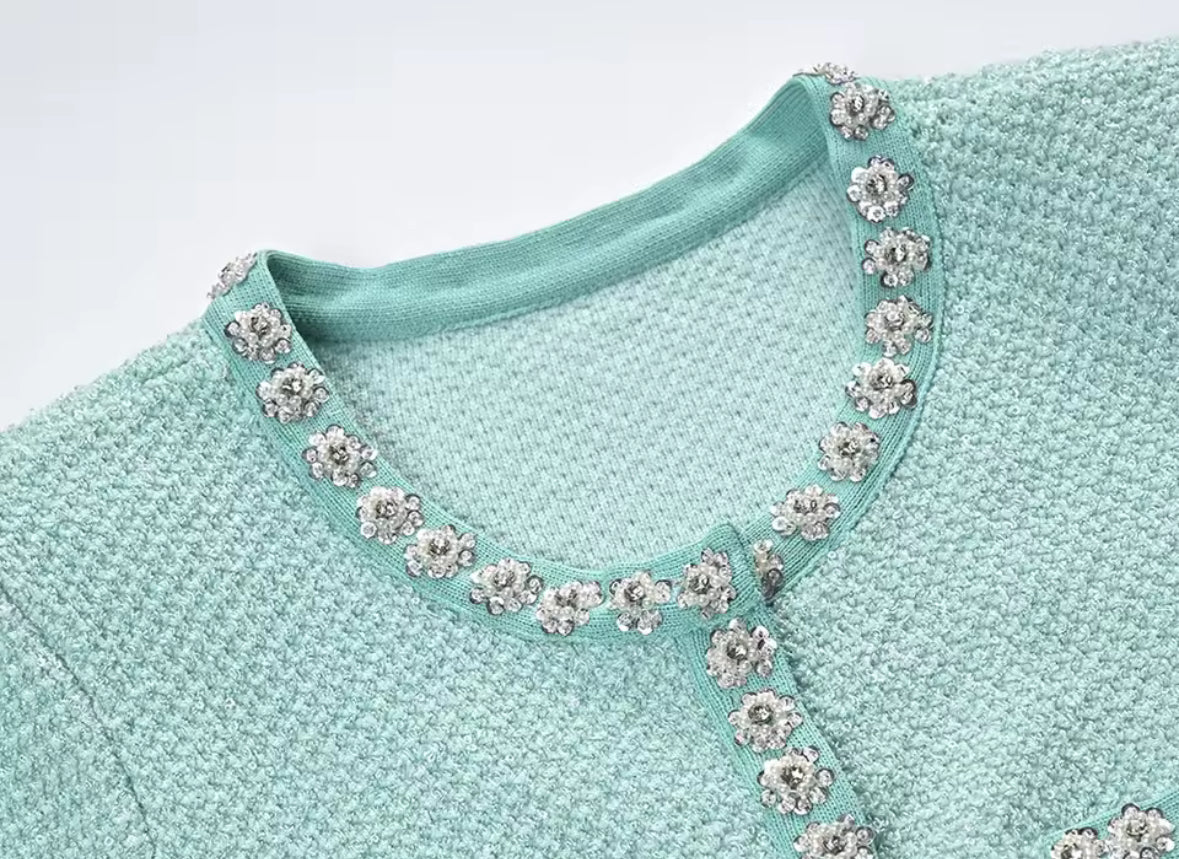 Mint Pearl Dress
