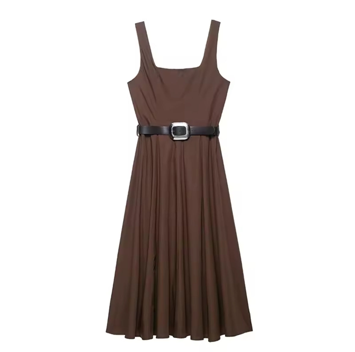 Cocoa Belted Flow Dress