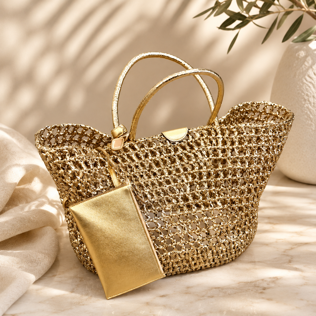 Golden Riviera Beach Tote
