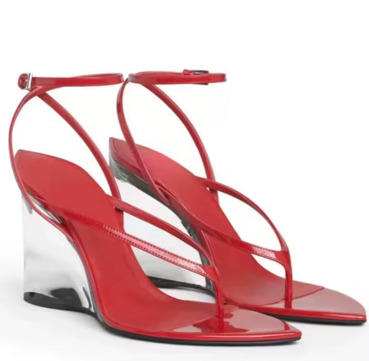 Lumière Clear Wedge Sandals