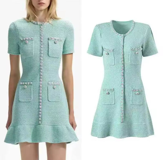 Mint Pearl Dress
