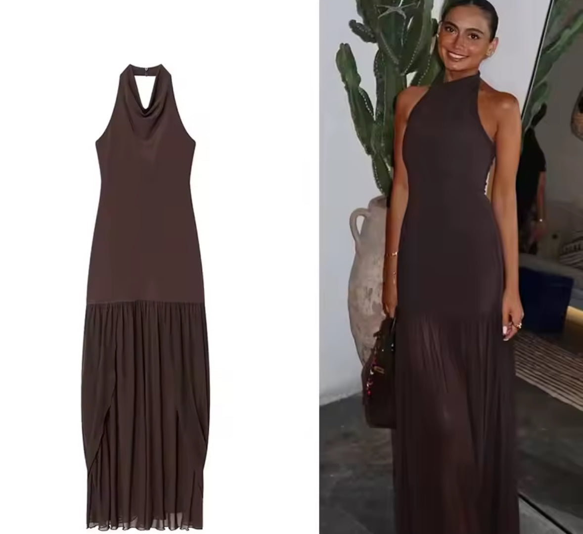 Cocoa Drape Maxi