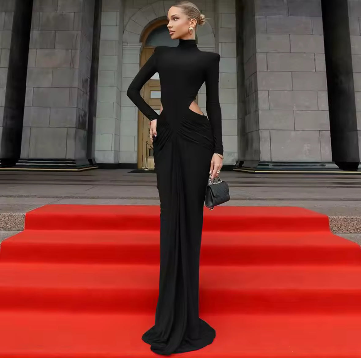 Luxe Contour Cut-Out Evening Gown