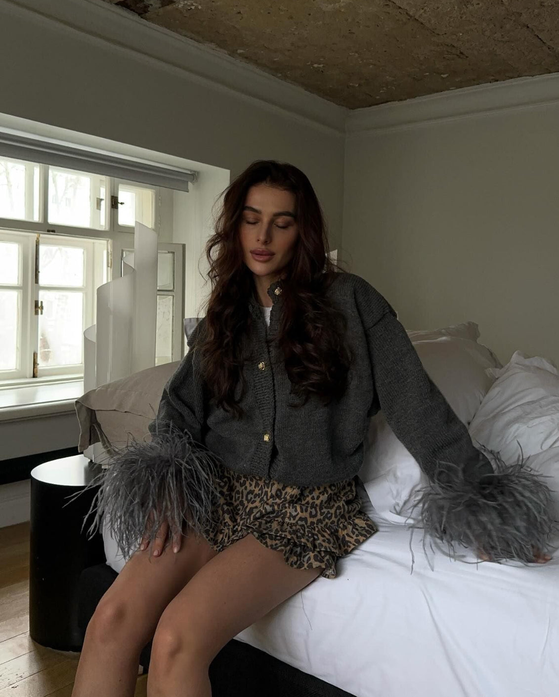 Feder-Cardigan Glamour-Twist
