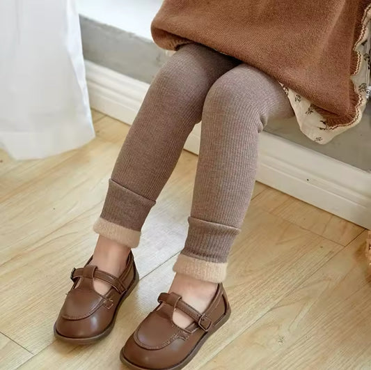 Gefütterte Kinder-Leggings aus Baumwolle & Kaschmir – Warm, weich & perfekt